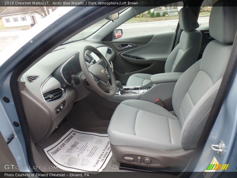 Arctic Blue Metallic / Dark Atmosphere/Loft Brown 2018 Chevrolet Malibu LT