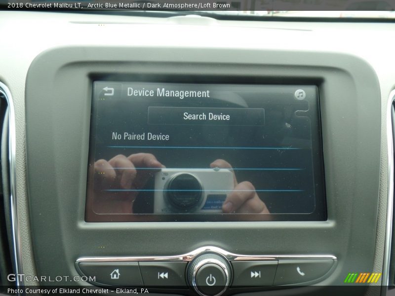 Arctic Blue Metallic / Dark Atmosphere/Loft Brown 2018 Chevrolet Malibu LT