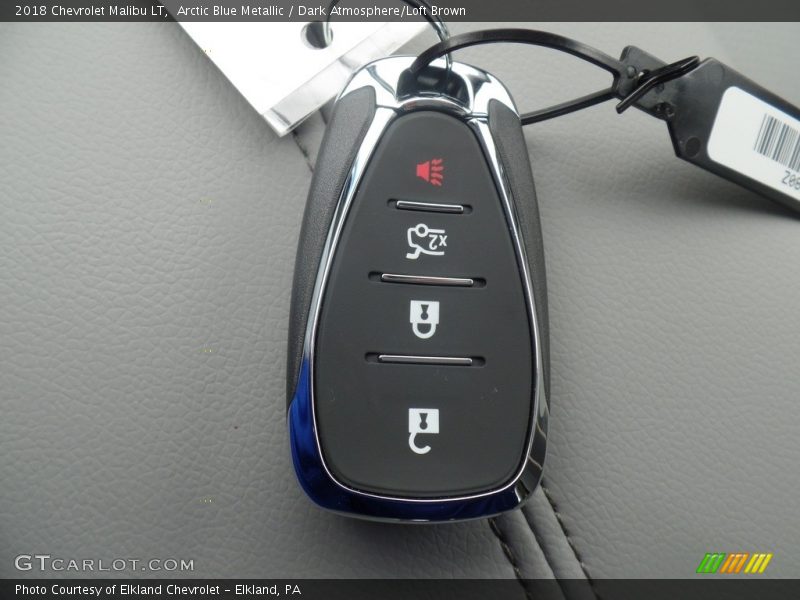 Arctic Blue Metallic / Dark Atmosphere/Loft Brown 2018 Chevrolet Malibu LT