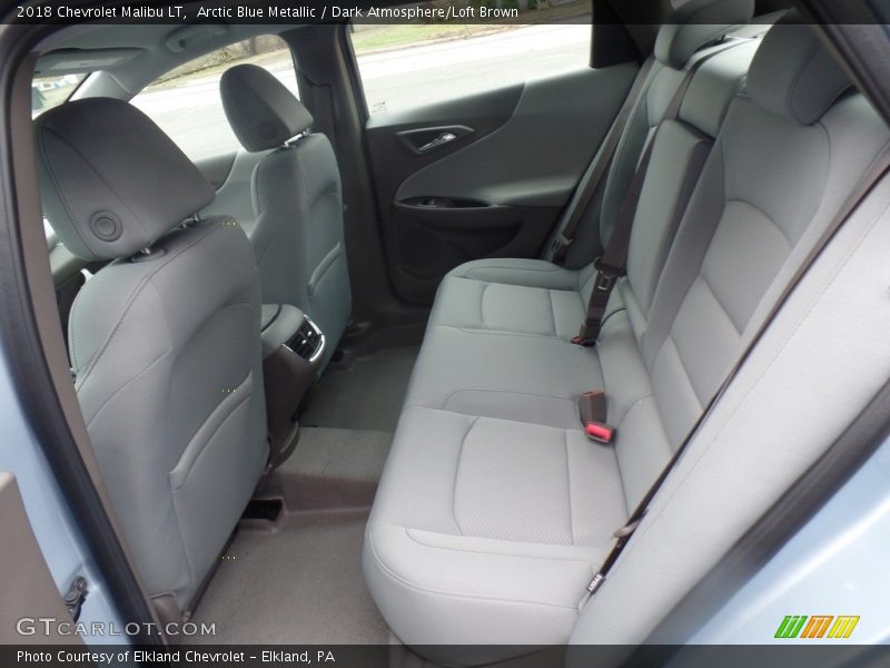Arctic Blue Metallic / Dark Atmosphere/Loft Brown 2018 Chevrolet Malibu LT