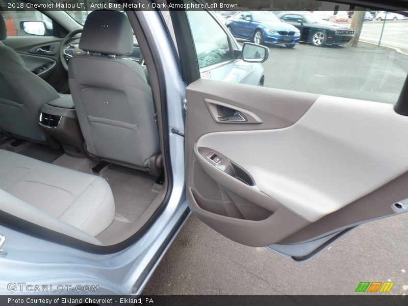 Arctic Blue Metallic / Dark Atmosphere/Loft Brown 2018 Chevrolet Malibu LT