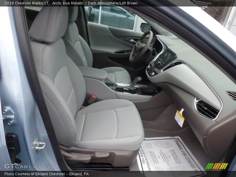 Arctic Blue Metallic / Dark Atmosphere/Loft Brown 2018 Chevrolet Malibu LT