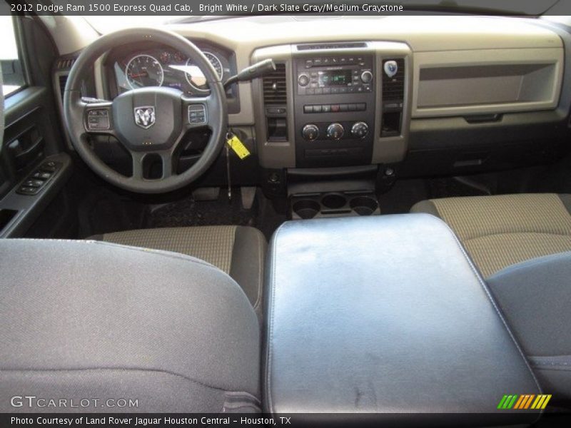 Bright White / Dark Slate Gray/Medium Graystone 2012 Dodge Ram 1500 Express Quad Cab