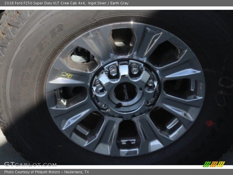 Ingot Silver / Earth Gray 2018 Ford F250 Super Duty XLT Crew Cab 4x4