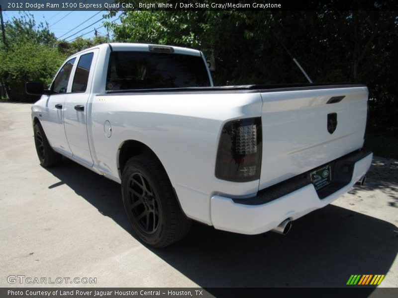 Bright White / Dark Slate Gray/Medium Graystone 2012 Dodge Ram 1500 Express Quad Cab