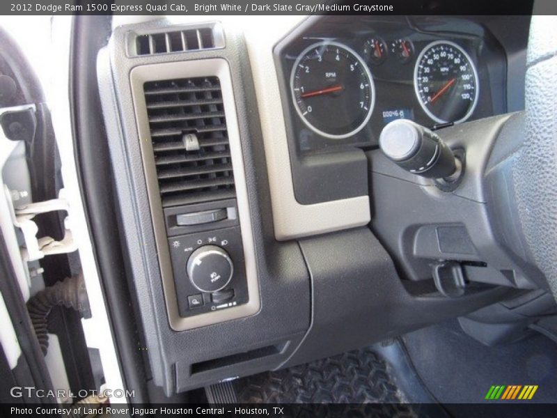 Bright White / Dark Slate Gray/Medium Graystone 2012 Dodge Ram 1500 Express Quad Cab