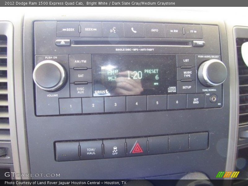 Bright White / Dark Slate Gray/Medium Graystone 2012 Dodge Ram 1500 Express Quad Cab