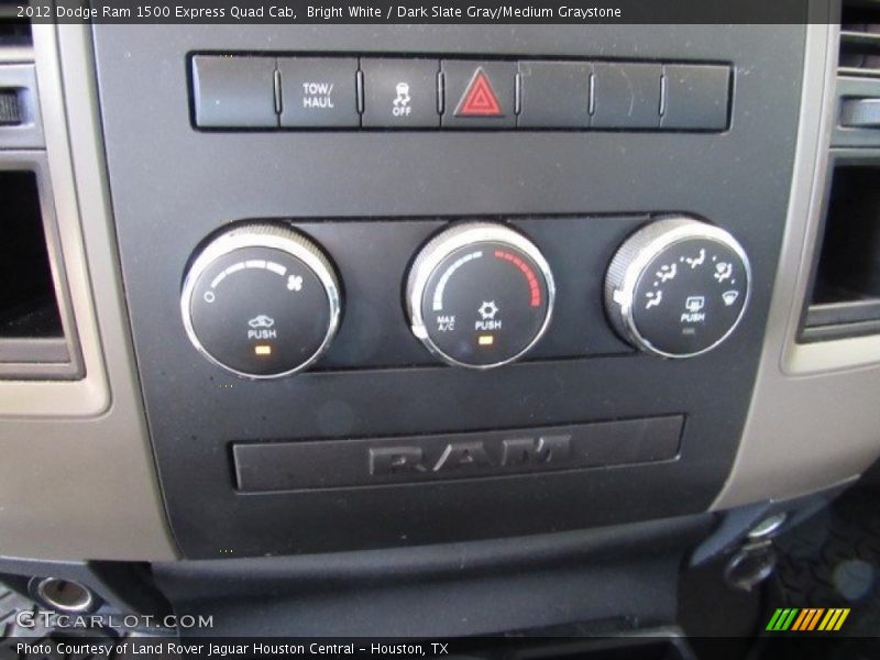 Bright White / Dark Slate Gray/Medium Graystone 2012 Dodge Ram 1500 Express Quad Cab