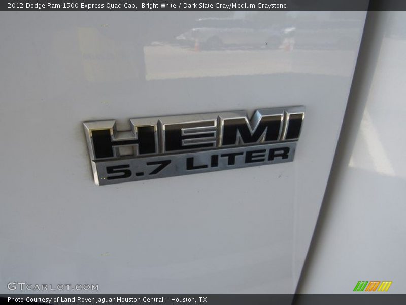 Bright White / Dark Slate Gray/Medium Graystone 2012 Dodge Ram 1500 Express Quad Cab