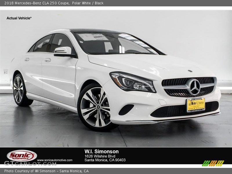 Polar White / Black 2018 Mercedes-Benz CLA 250 Coupe