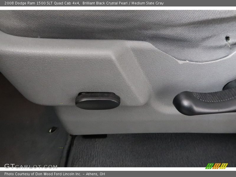 Brilliant Black Crystal Pearl / Medium Slate Gray 2008 Dodge Ram 1500 SLT Quad Cab 4x4