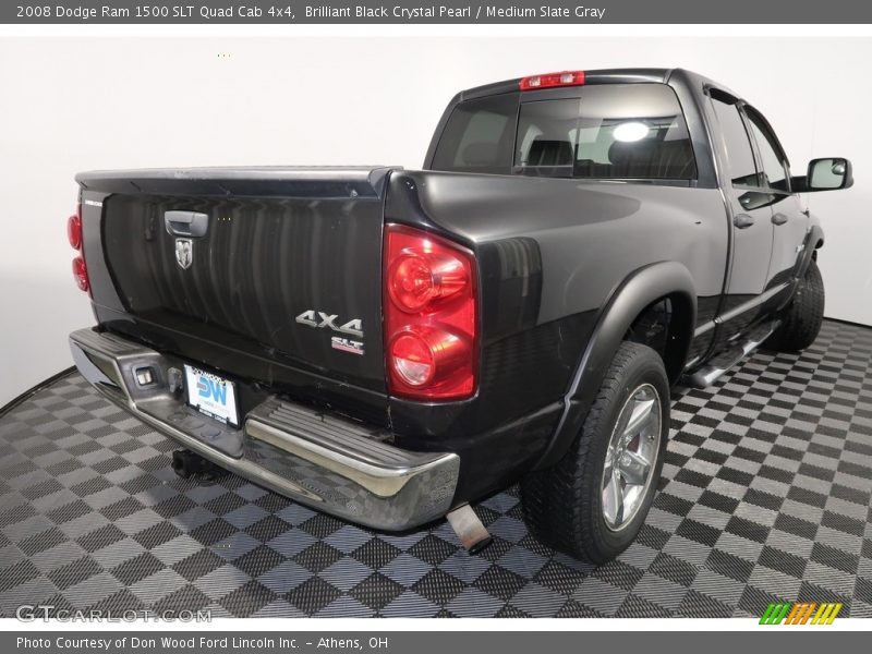 Brilliant Black Crystal Pearl / Medium Slate Gray 2008 Dodge Ram 1500 SLT Quad Cab 4x4