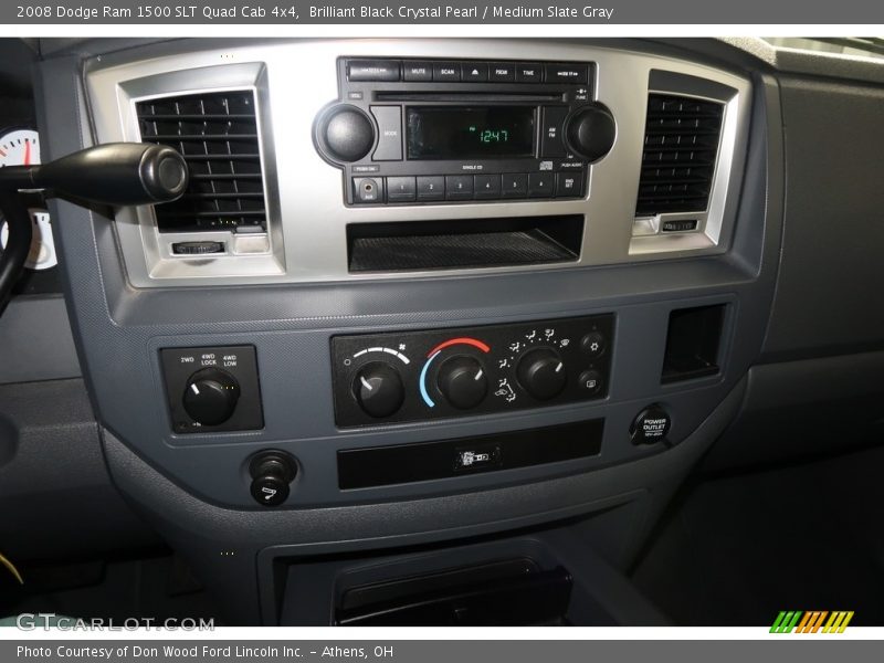 Brilliant Black Crystal Pearl / Medium Slate Gray 2008 Dodge Ram 1500 SLT Quad Cab 4x4