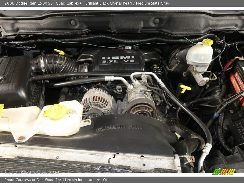 Brilliant Black Crystal Pearl / Medium Slate Gray 2008 Dodge Ram 1500 SLT Quad Cab 4x4