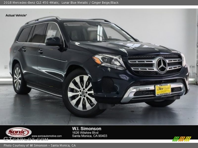 Lunar Blue Metallic / Ginger Beige/Black 2018 Mercedes-Benz GLS 450 4Matic