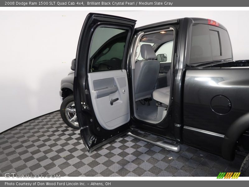 Brilliant Black Crystal Pearl / Medium Slate Gray 2008 Dodge Ram 1500 SLT Quad Cab 4x4