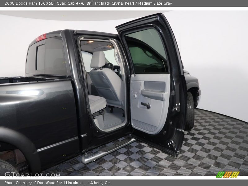 Brilliant Black Crystal Pearl / Medium Slate Gray 2008 Dodge Ram 1500 SLT Quad Cab 4x4