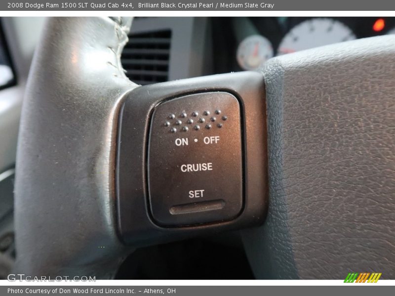 Brilliant Black Crystal Pearl / Medium Slate Gray 2008 Dodge Ram 1500 SLT Quad Cab 4x4