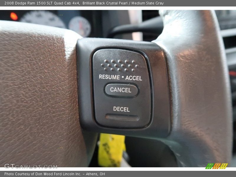 Brilliant Black Crystal Pearl / Medium Slate Gray 2008 Dodge Ram 1500 SLT Quad Cab 4x4