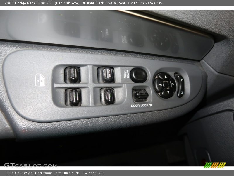 Brilliant Black Crystal Pearl / Medium Slate Gray 2008 Dodge Ram 1500 SLT Quad Cab 4x4