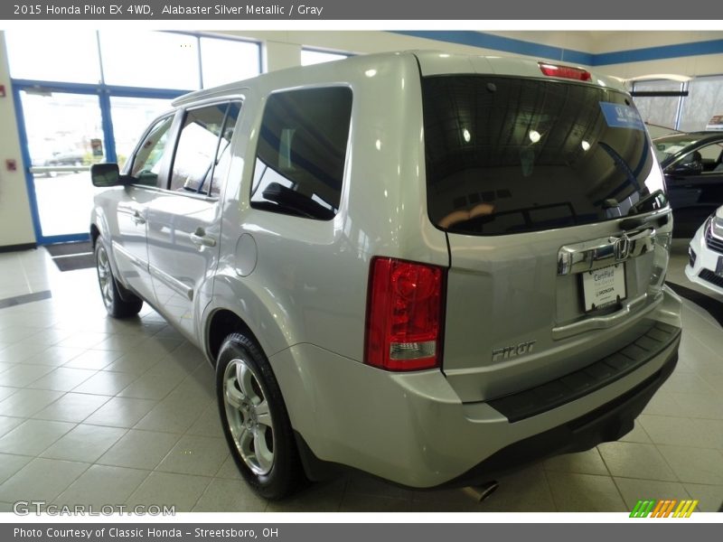 Alabaster Silver Metallic / Gray 2015 Honda Pilot EX 4WD