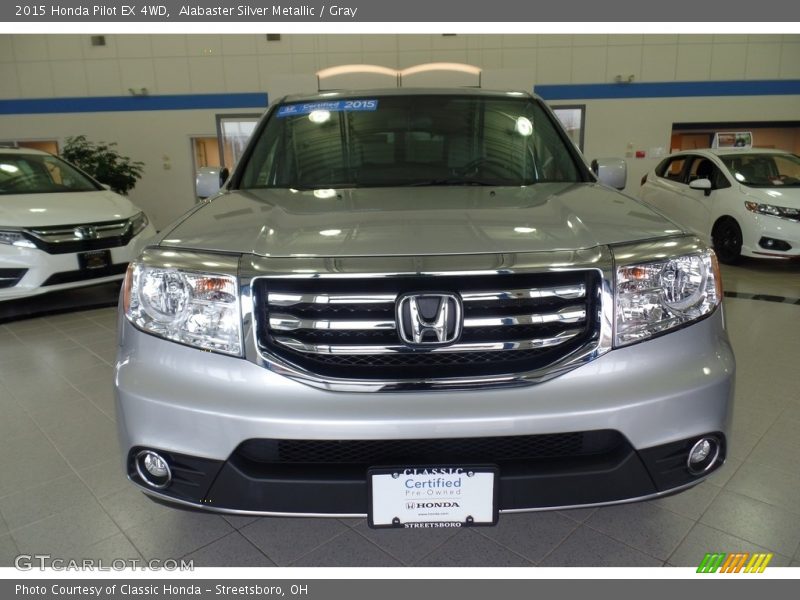 Alabaster Silver Metallic / Gray 2015 Honda Pilot EX 4WD