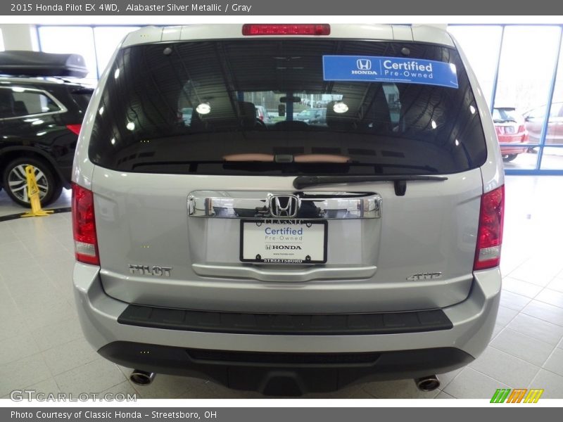 Alabaster Silver Metallic / Gray 2015 Honda Pilot EX 4WD