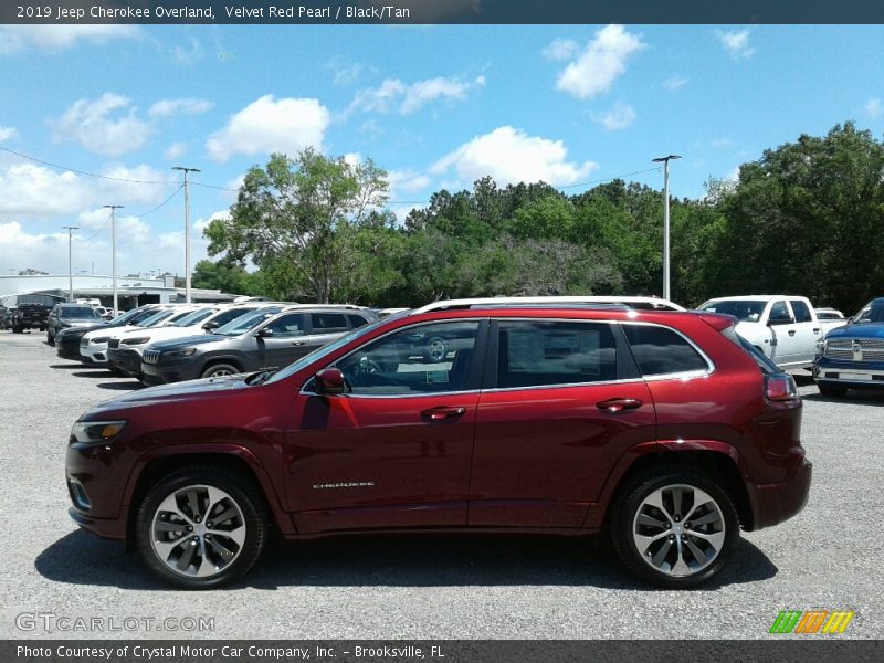 Velvet Red Pearl / Black/Tan 2019 Jeep Cherokee Overland