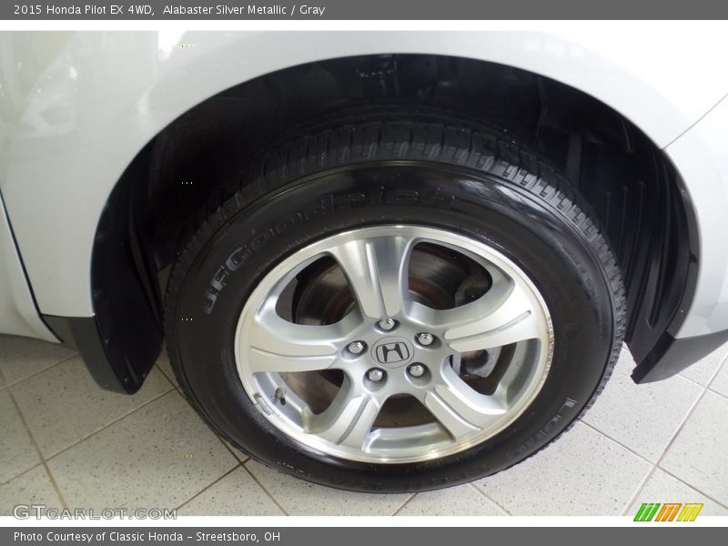 Alabaster Silver Metallic / Gray 2015 Honda Pilot EX 4WD