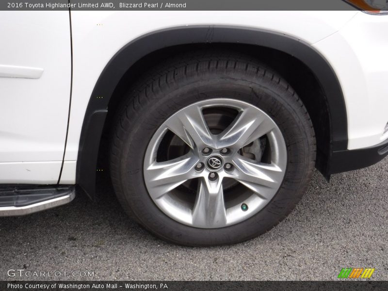 Blizzard Pearl / Almond 2016 Toyota Highlander Limited AWD