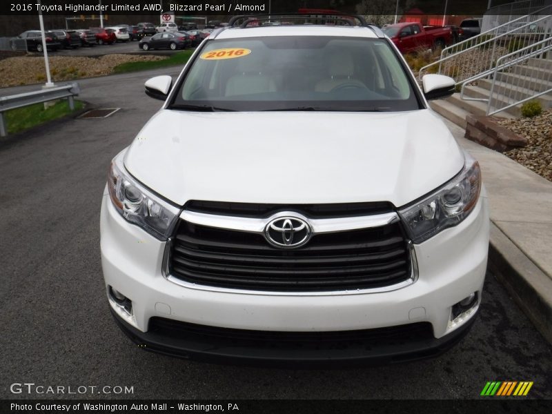 Blizzard Pearl / Almond 2016 Toyota Highlander Limited AWD