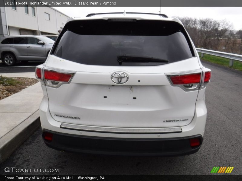 Blizzard Pearl / Almond 2016 Toyota Highlander Limited AWD