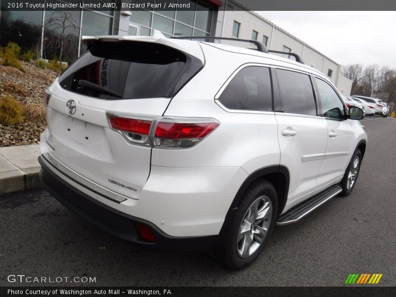 Blizzard Pearl / Almond 2016 Toyota Highlander Limited AWD
