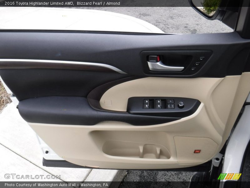Blizzard Pearl / Almond 2016 Toyota Highlander Limited AWD