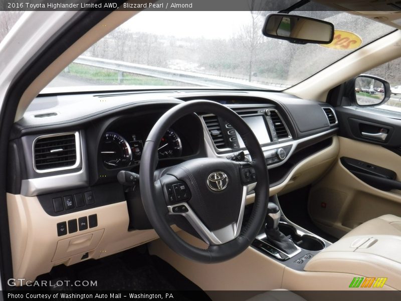 Blizzard Pearl / Almond 2016 Toyota Highlander Limited AWD