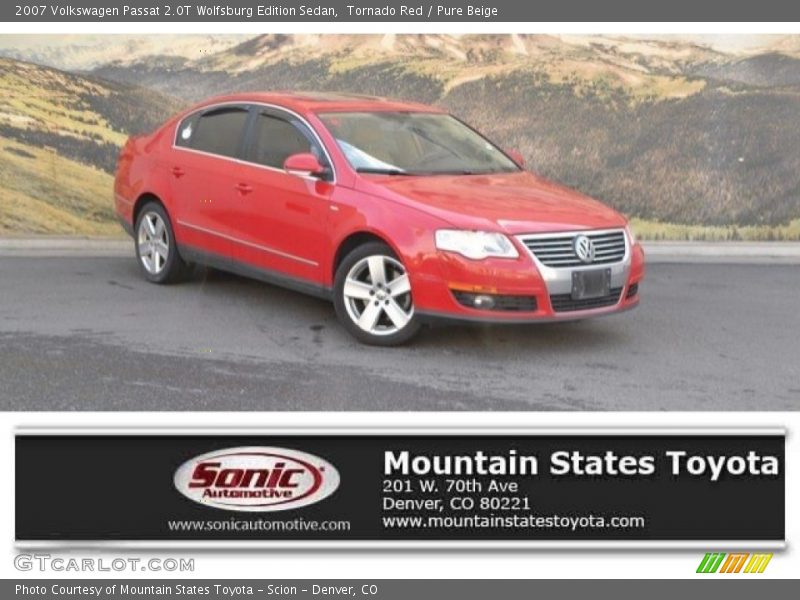 Tornado Red / Pure Beige 2007 Volkswagen Passat 2.0T Wolfsburg Edition Sedan