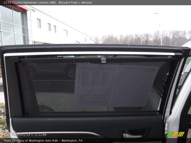 Blizzard Pearl / Almond 2016 Toyota Highlander Limited AWD