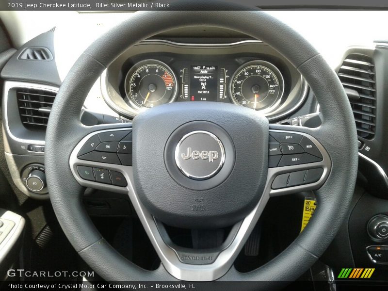 Billet Silver Metallic / Black 2019 Jeep Cherokee Latitude