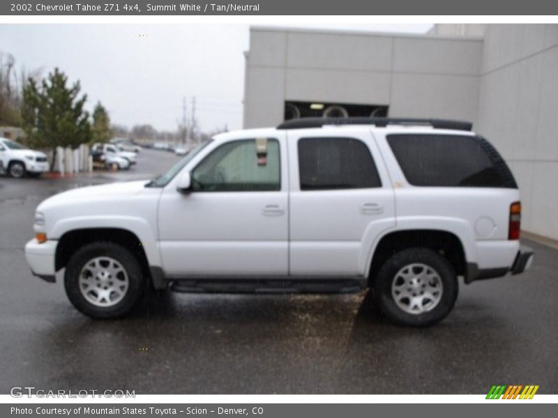 Summit White / Tan/Neutral 2002 Chevrolet Tahoe Z71 4x4