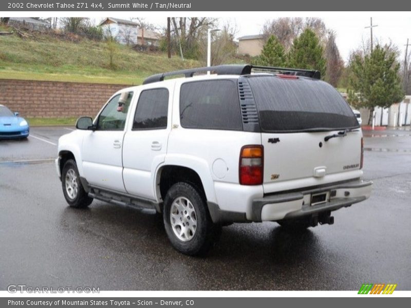 Summit White / Tan/Neutral 2002 Chevrolet Tahoe Z71 4x4