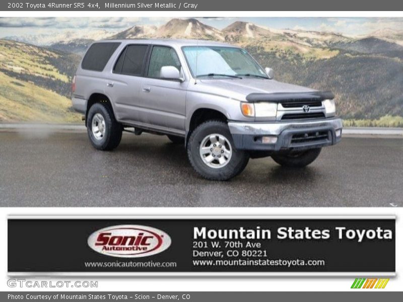 Millennium Silver Metallic / Gray 2002 Toyota 4Runner SR5 4x4