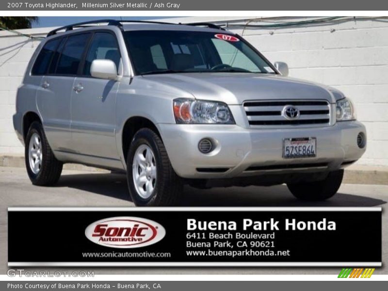 Millenium Silver Metallic / Ash Gray 2007 Toyota Highlander