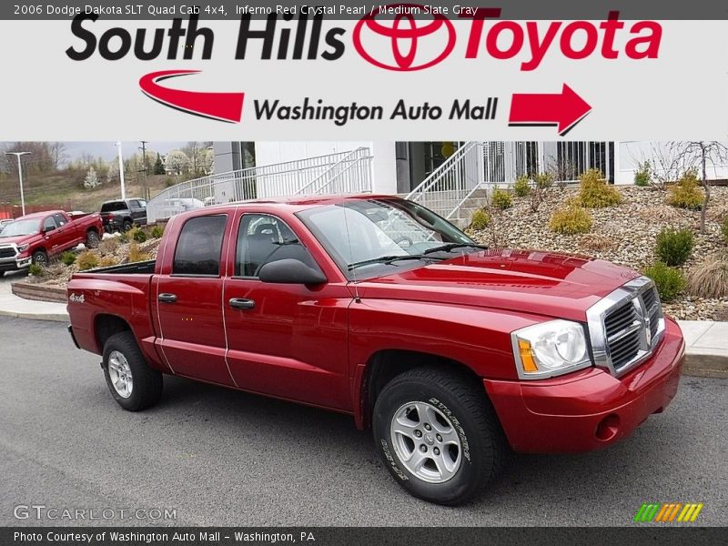 Inferno Red Crystal Pearl / Medium Slate Gray 2006 Dodge Dakota SLT Quad Cab 4x4