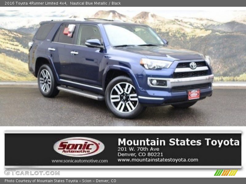 Nautical Blue Metallic / Black 2016 Toyota 4Runner Limited 4x4