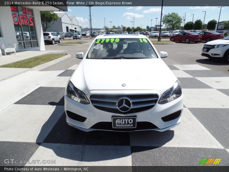 Polar White / Silk Beige/Espresso Brown 2014 Mercedes-Benz E 350 Sedan