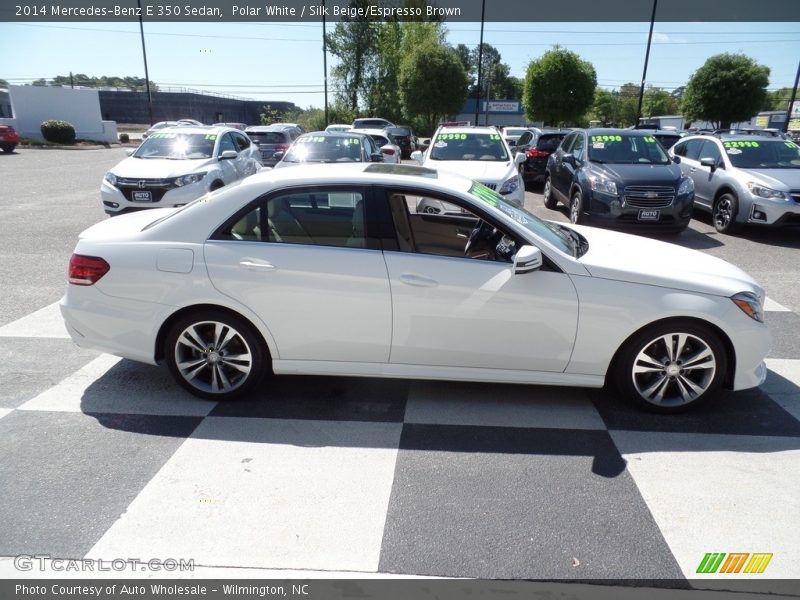 Polar White / Silk Beige/Espresso Brown 2014 Mercedes-Benz E 350 Sedan