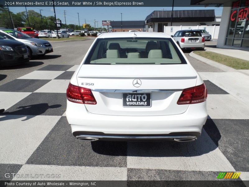 Polar White / Silk Beige/Espresso Brown 2014 Mercedes-Benz E 350 Sedan