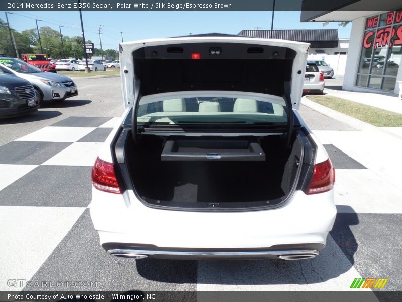 Polar White / Silk Beige/Espresso Brown 2014 Mercedes-Benz E 350 Sedan