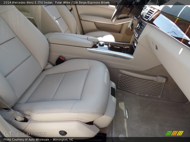 Polar White / Silk Beige/Espresso Brown 2014 Mercedes-Benz E 350 Sedan