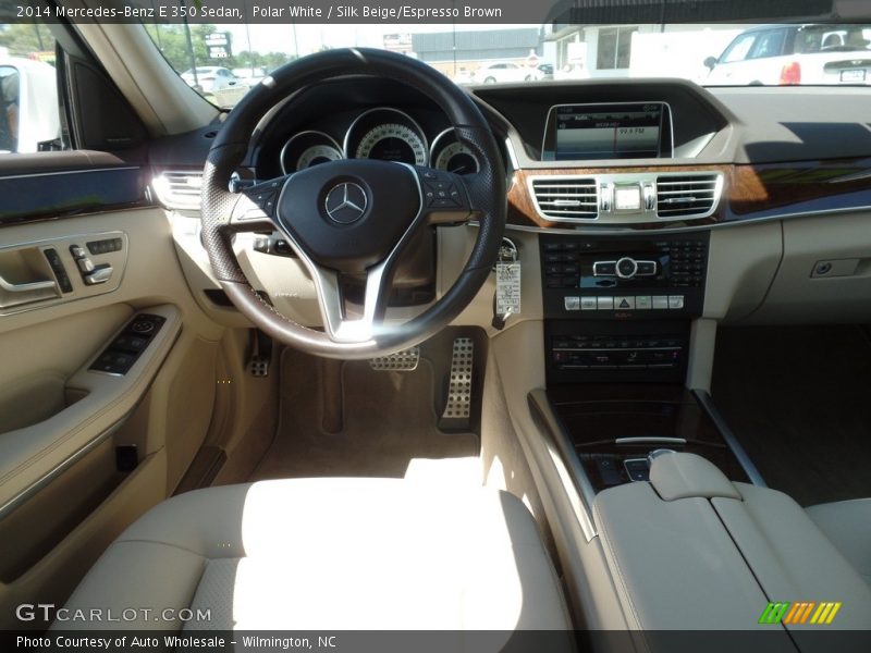 Polar White / Silk Beige/Espresso Brown 2014 Mercedes-Benz E 350 Sedan